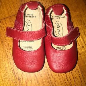 Old soles red Mary Jane shoes size infant 2 - EU 18